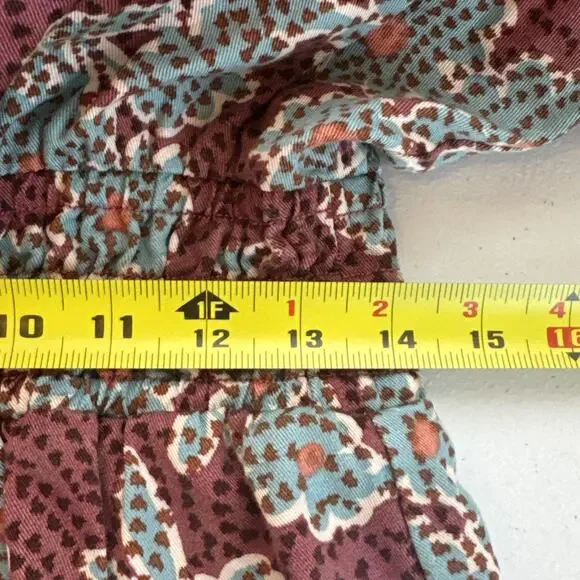 Anthropologie Jumpsuit Womens Small Mauve The Somerset Ruched Short Sleeve - Picture 14 of 16